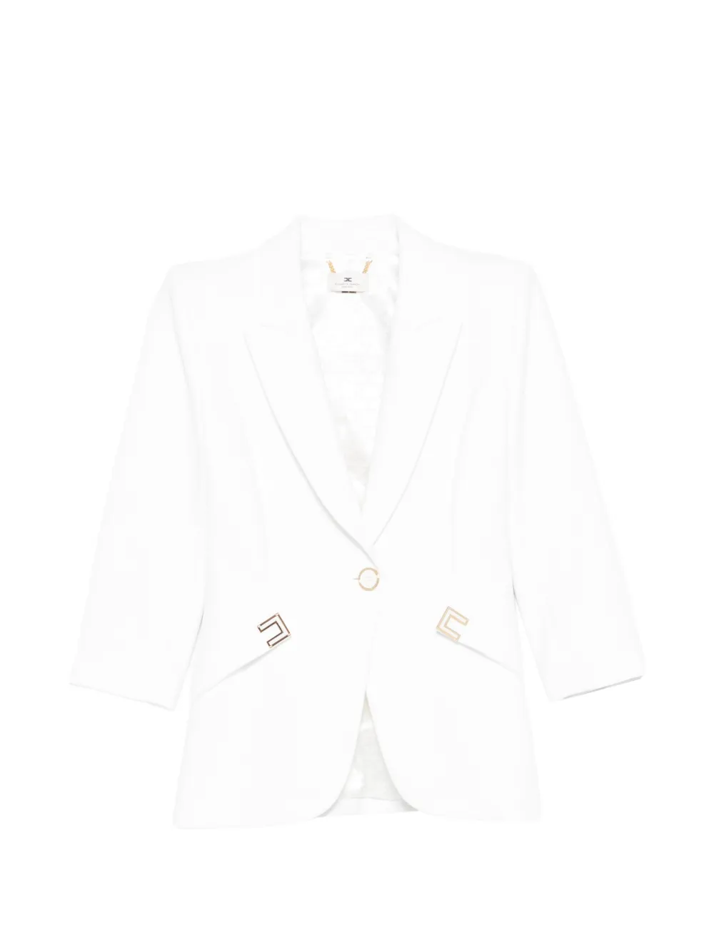 Elisabetta Franchi button-cardigan blazer - Bianco