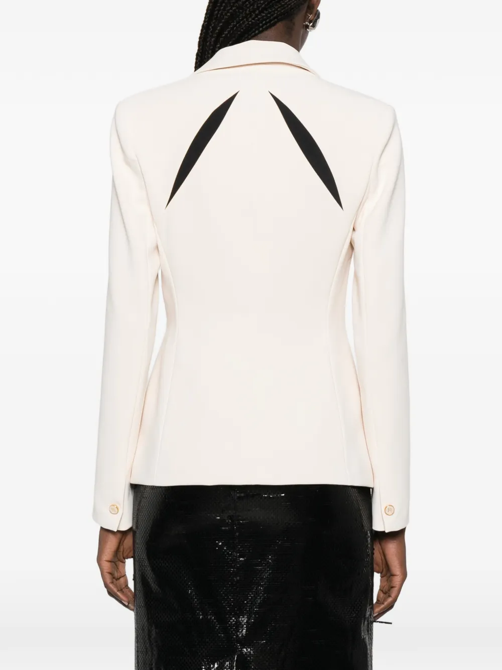 Elisabetta Franchi Crêpe jack met uitgesneden details Beige