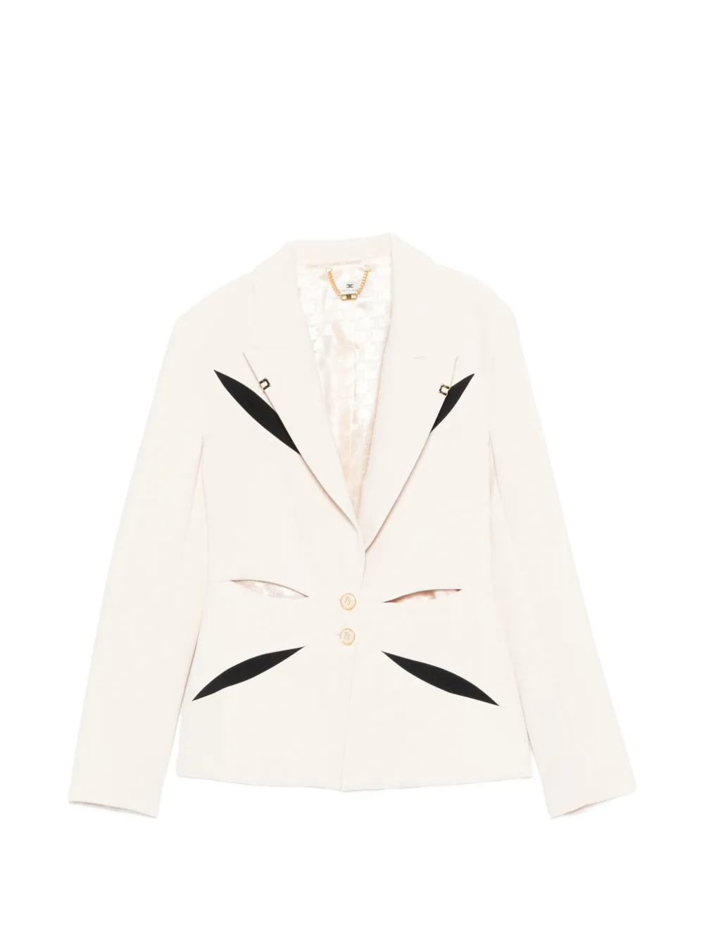 Elisabetta Franchi cut-out button blazer - Toni neutri