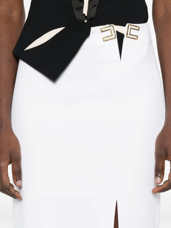 Elisabetta Franchi バックル ミニスカート | ホワイト | FARFETCH JP