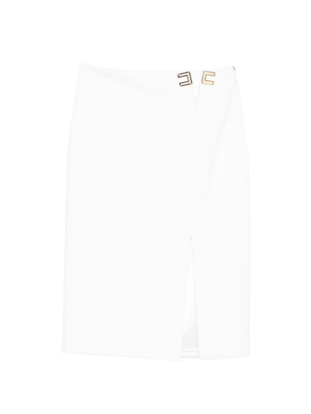 Elisabetta Franchi slit-buckle mini skirt - Bianco