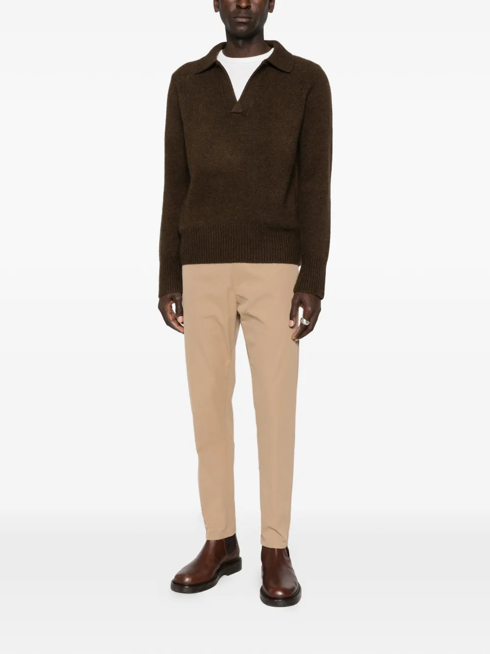 DONDUP Broek met trekkoord - Bruin