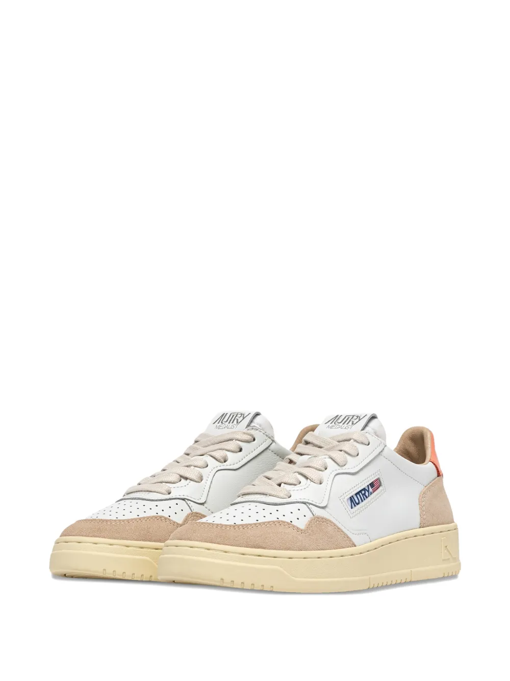 Autry leather lace-up sneakers - Wit