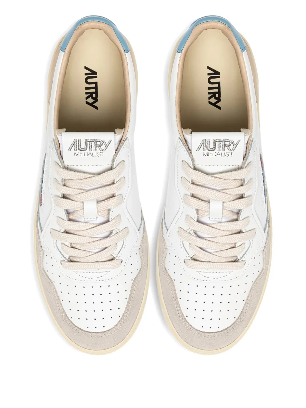 Autry Medalist suède sneakers met vlakken Wit