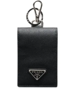 Prada レザー 財布 | ブラック | FARFETCH JP