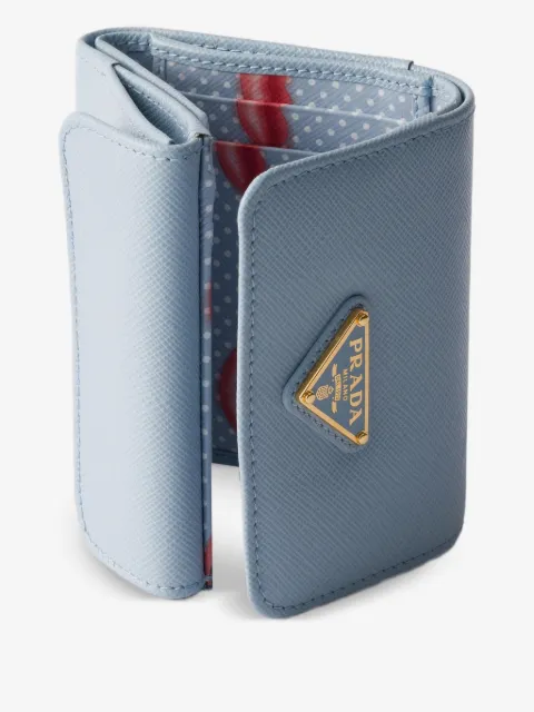 Prada small triangle-logo leather wallet