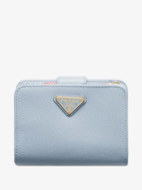 Prada petit portefeuille à plaque logo