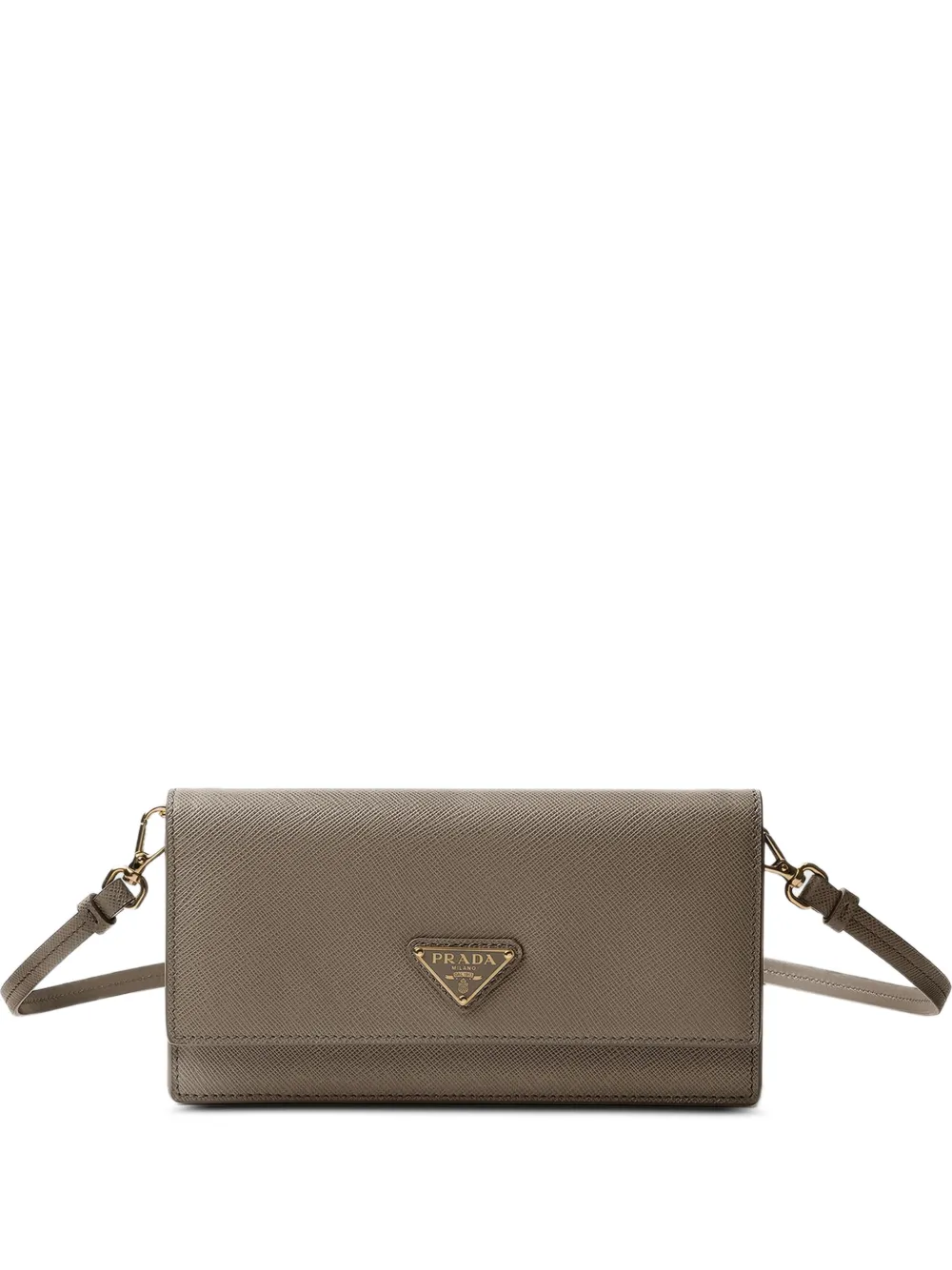 Prada Borsa mini con logo a triangolo - Grigio