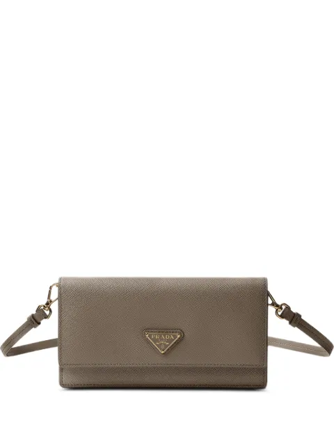 Prada triangle-logo leather mini bag