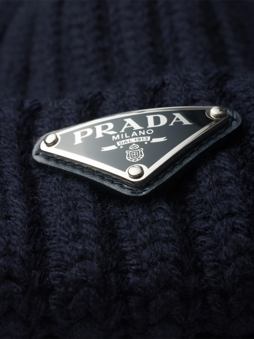 Prada Muts met logo - Blauw