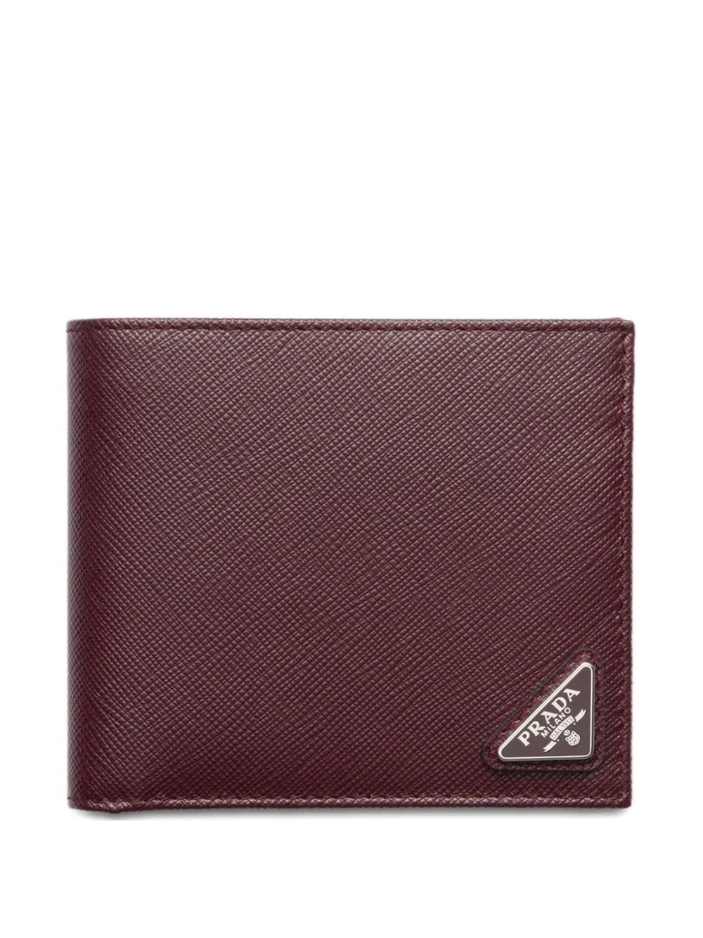 Prada triangle-logo leather wallet | Red | Image 1
