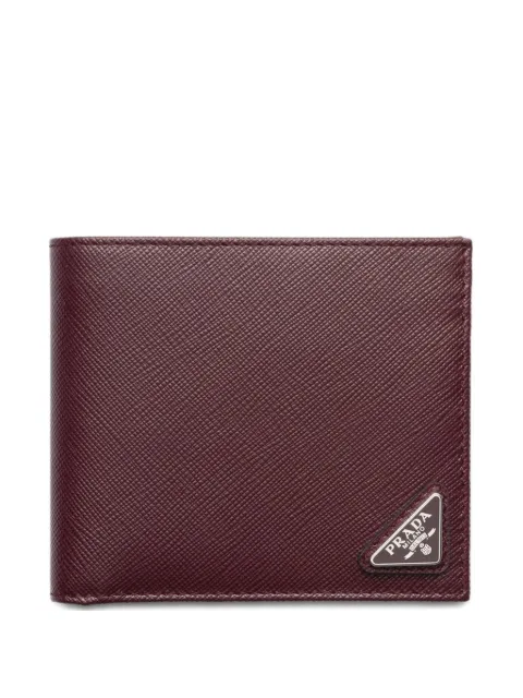 Prada triangle-logo leather wallet