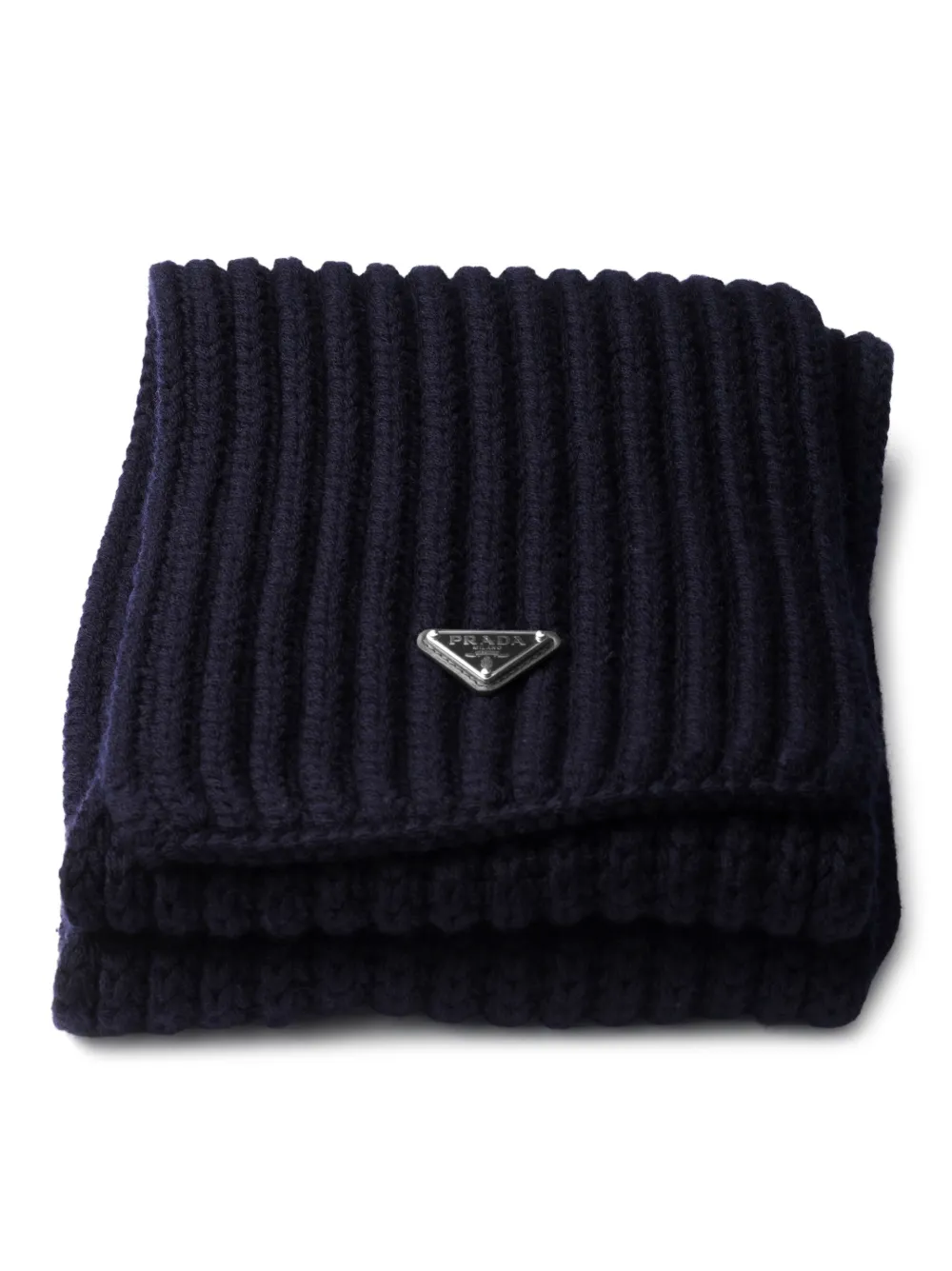 Prada Wollen-zijden sjaal met logo - Blauw