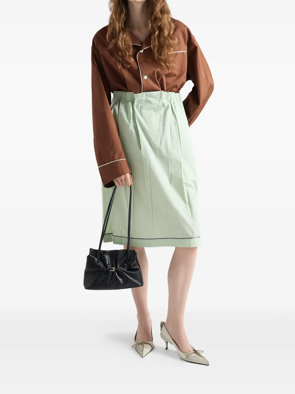 Prada T-shirt met lange mouwen - Bruin