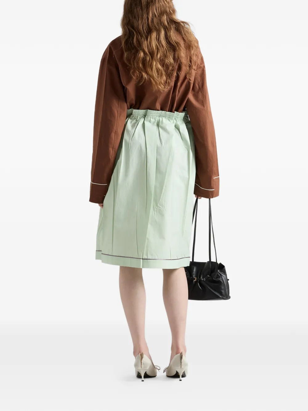 Prada T-shirt met lange mouwen Bruin