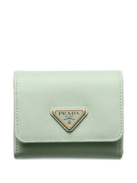 Prada triangle-logo leather wallet