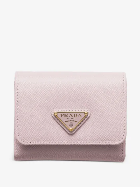 Prada small triangle-logo leather wallet