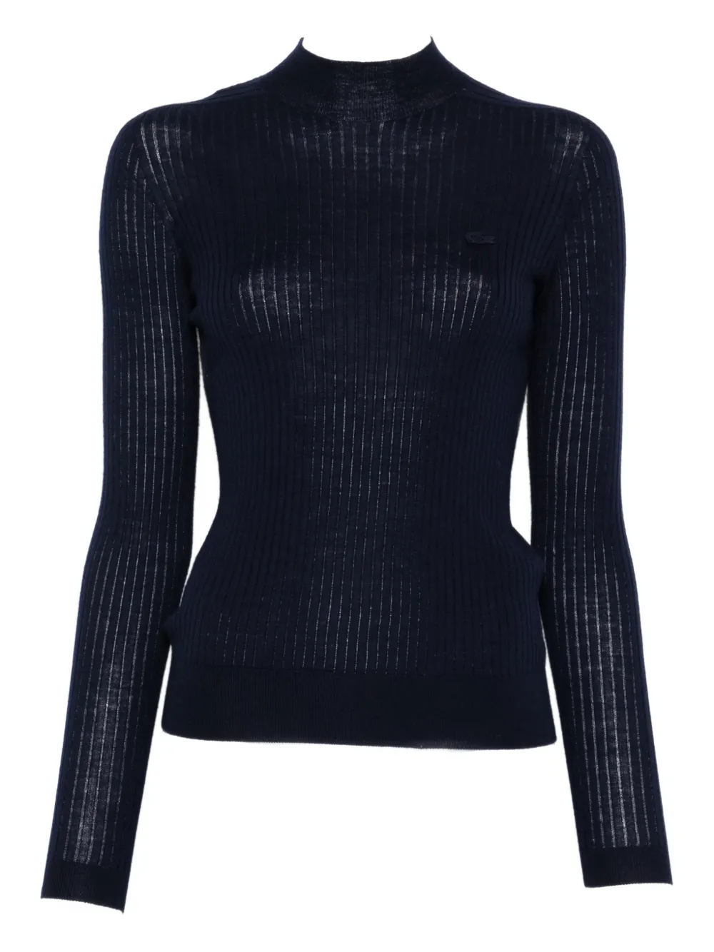 Lacoste ribbed top - Blu