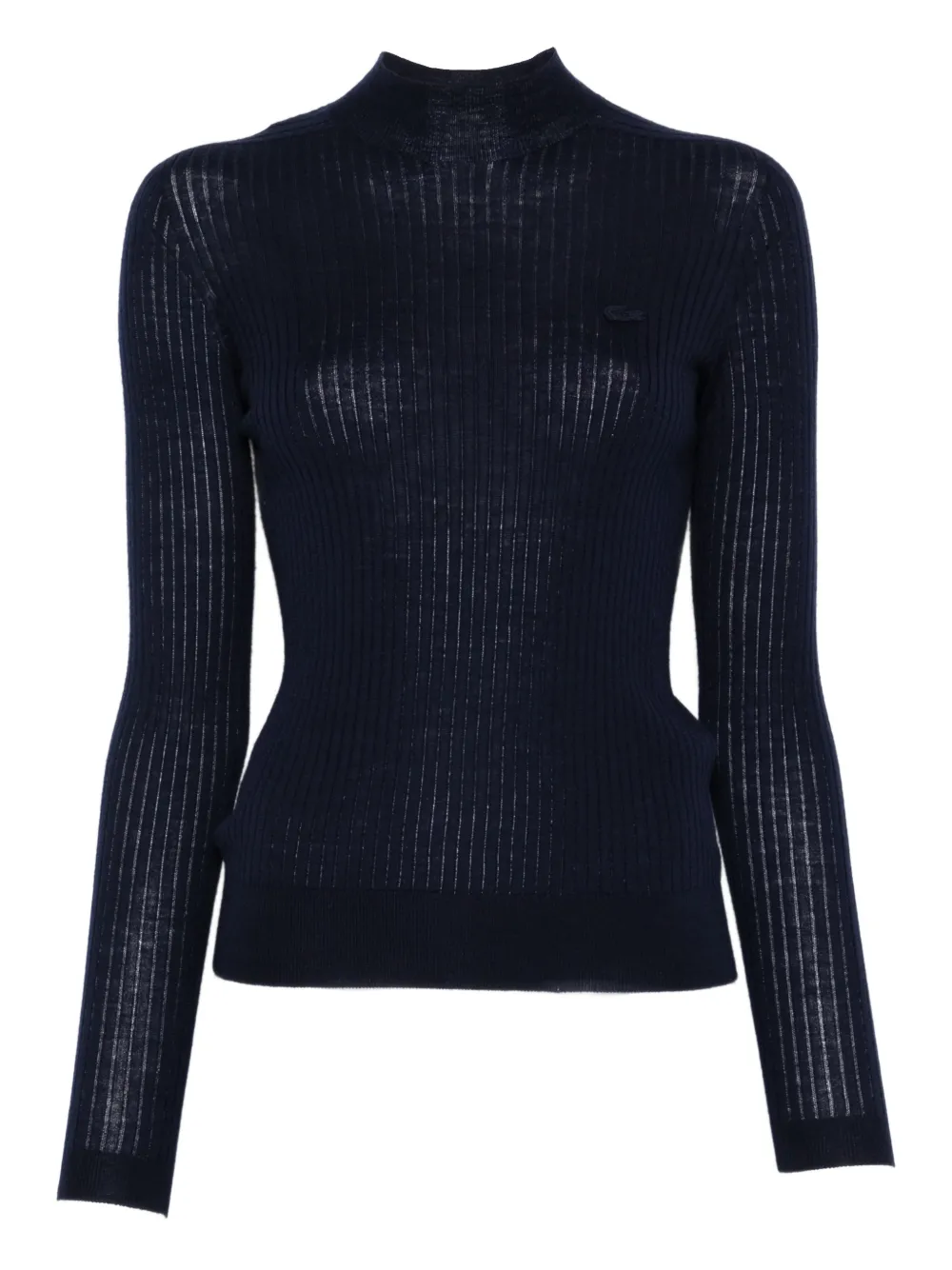Lacoste ribbed top - Blau
