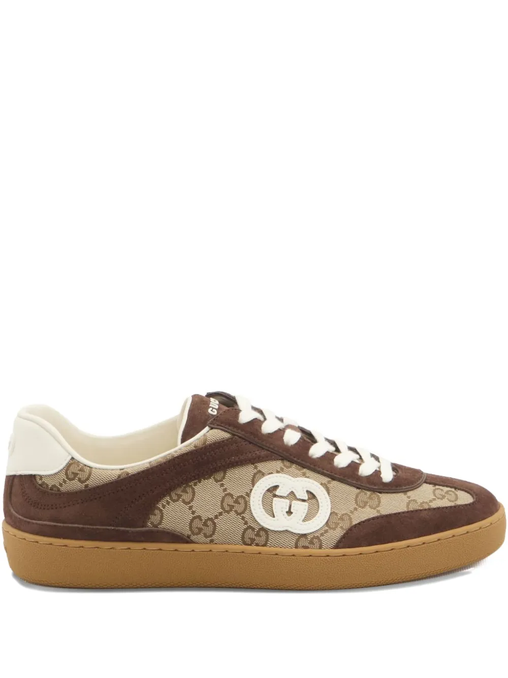Gucci Interlocking logo suede trainers | Brown | Image 1