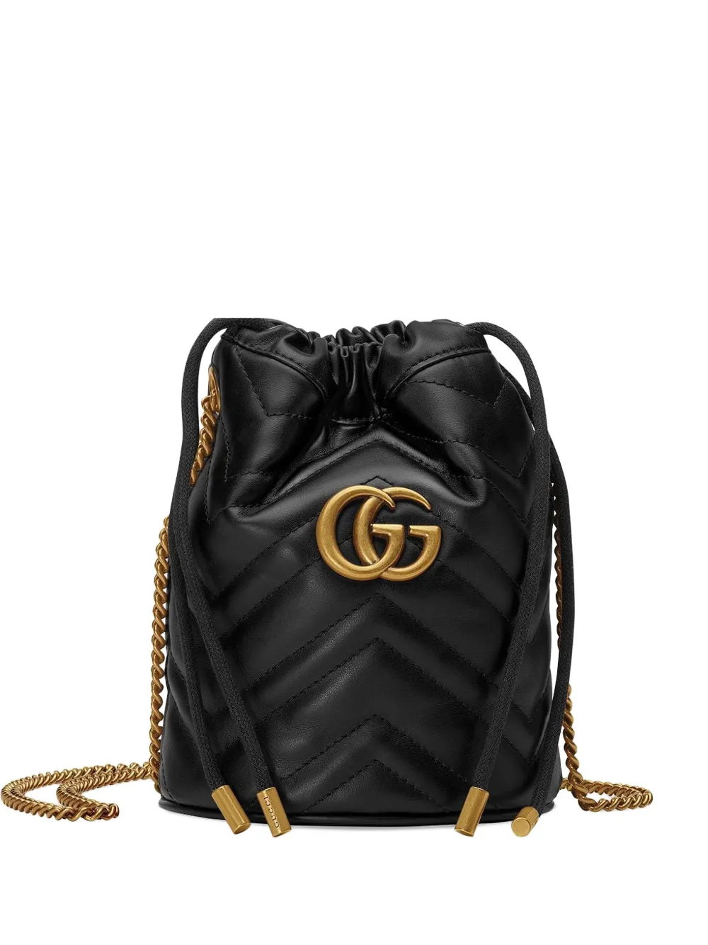 Gucci Double G Drawstring shoulder bag - Schwarz