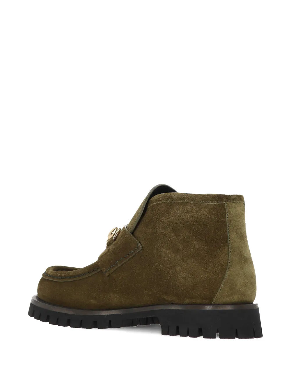 Gucci Sylke Suede Horsebit Booties In Multi