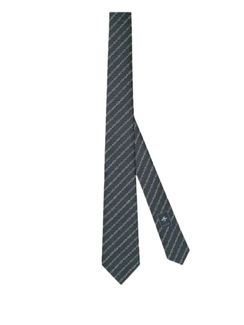 Gucci Horsebit-pattern silk tie