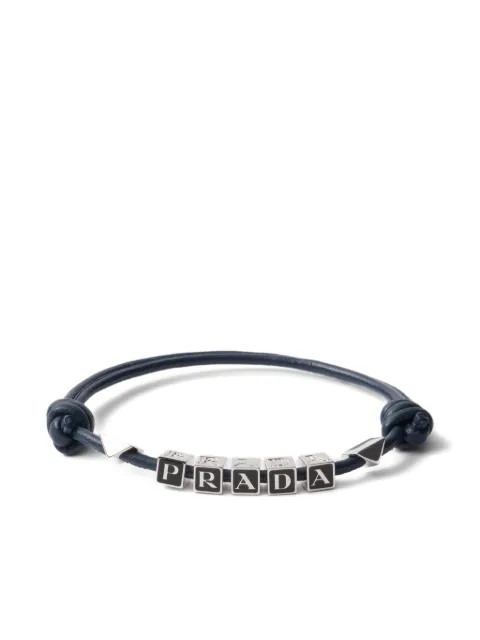 Prada Bracciale con logo a lettere