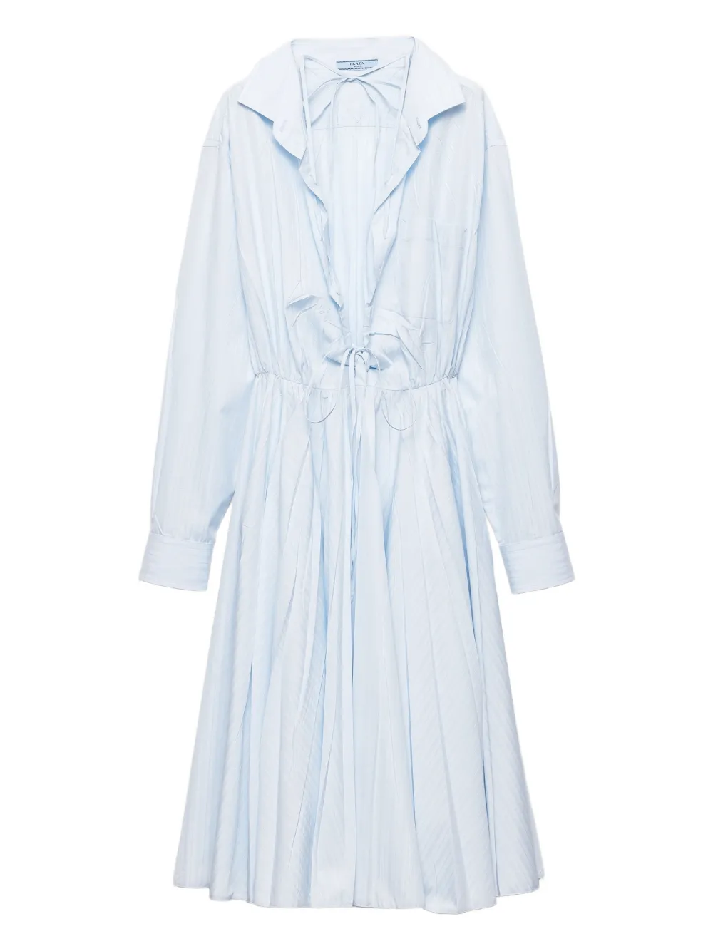 Prada robe mi-longue à col v | bleu | Image 1