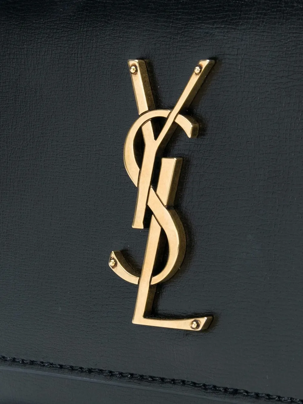 Saint Laurent Cassandre-detail Cross Body Bag In Black
