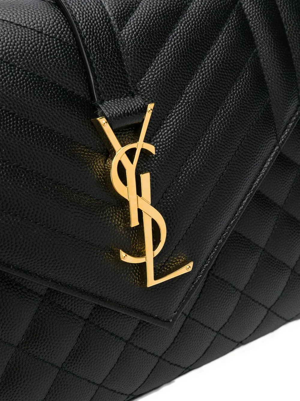 Saint Laurent Quilted Flap Shoulder Bag In Black