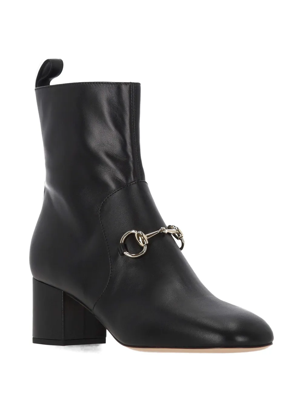 Gucci 55mm Horsebit Ankle Boots In Black