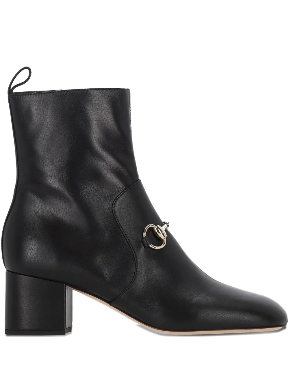 Gucci 55mm Horsebit Ankle Boots In Black