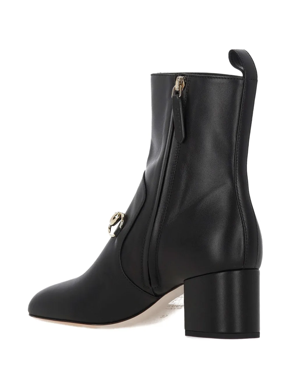 Gucci 55 mm Horsebit enkellaarzen Zwart