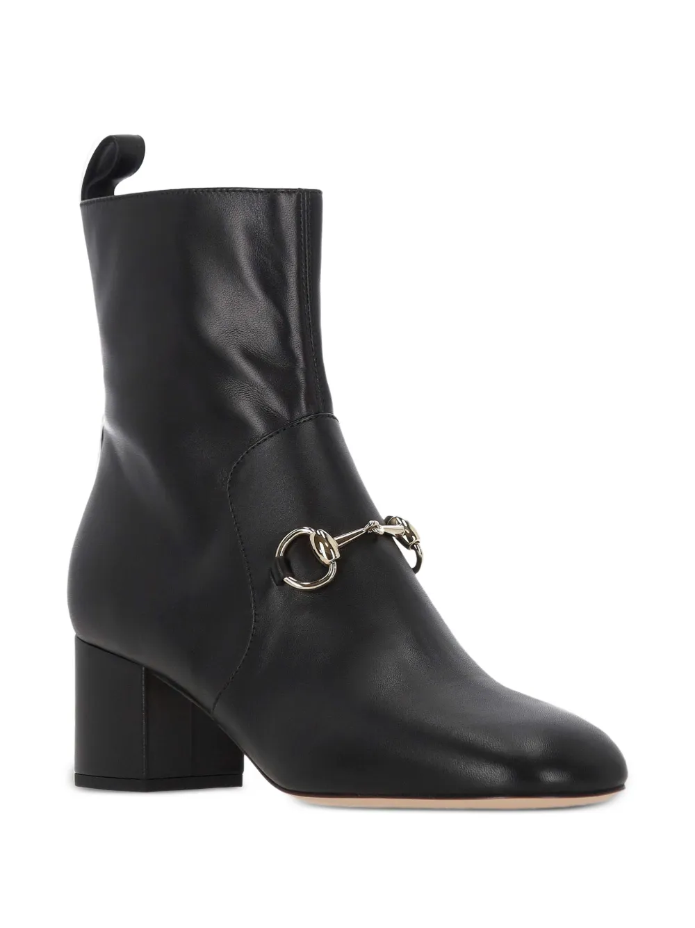 Gucci 55mm Horsebit Ankle Boots - Black 