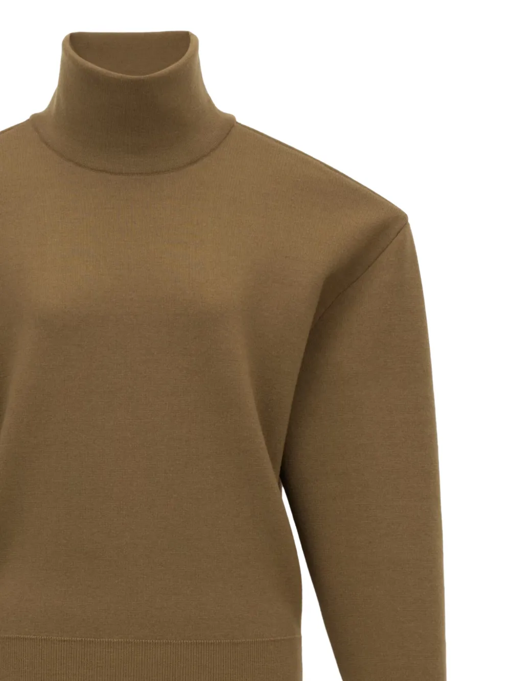  Saint Laurent High-neck Sweater - Brown 