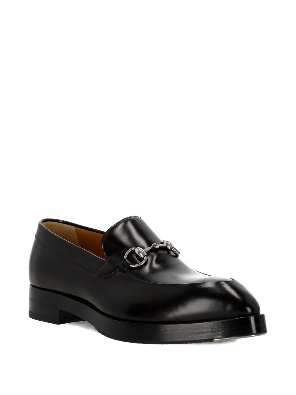 Gucci Horsebit bewerkte leren loafers 34mm Zwart