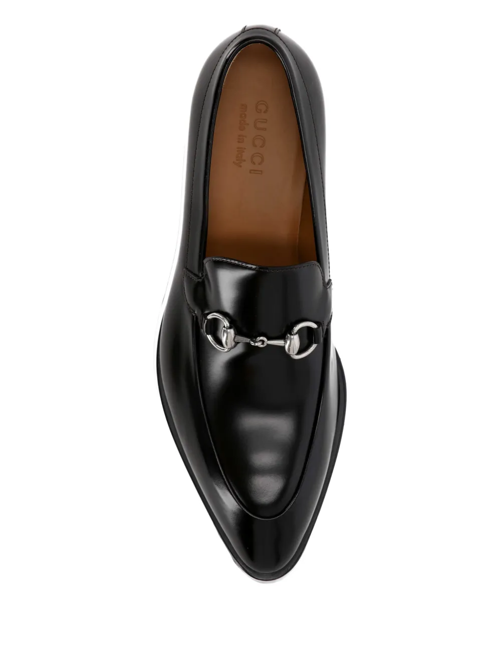 Gucci Horsebit bewerkte leren loafers 34mm Zwart