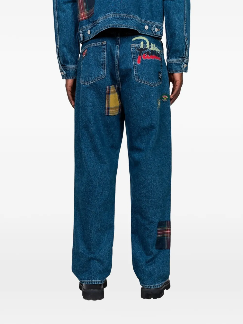  Patta Patchwork Labelled Trousers - Blue 