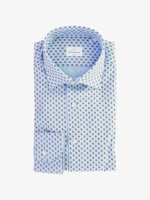Brancaccio patterned slim-fit shirt