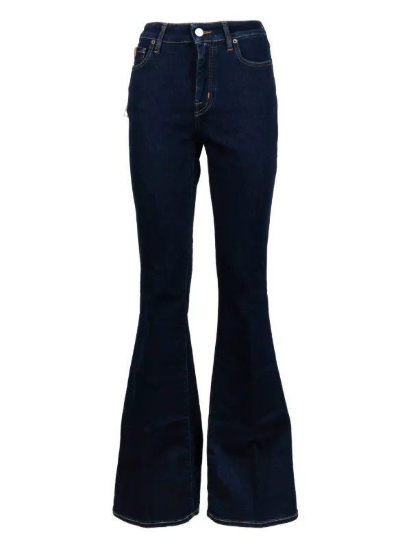 Jacob Cohën Flared Trousers in Blue