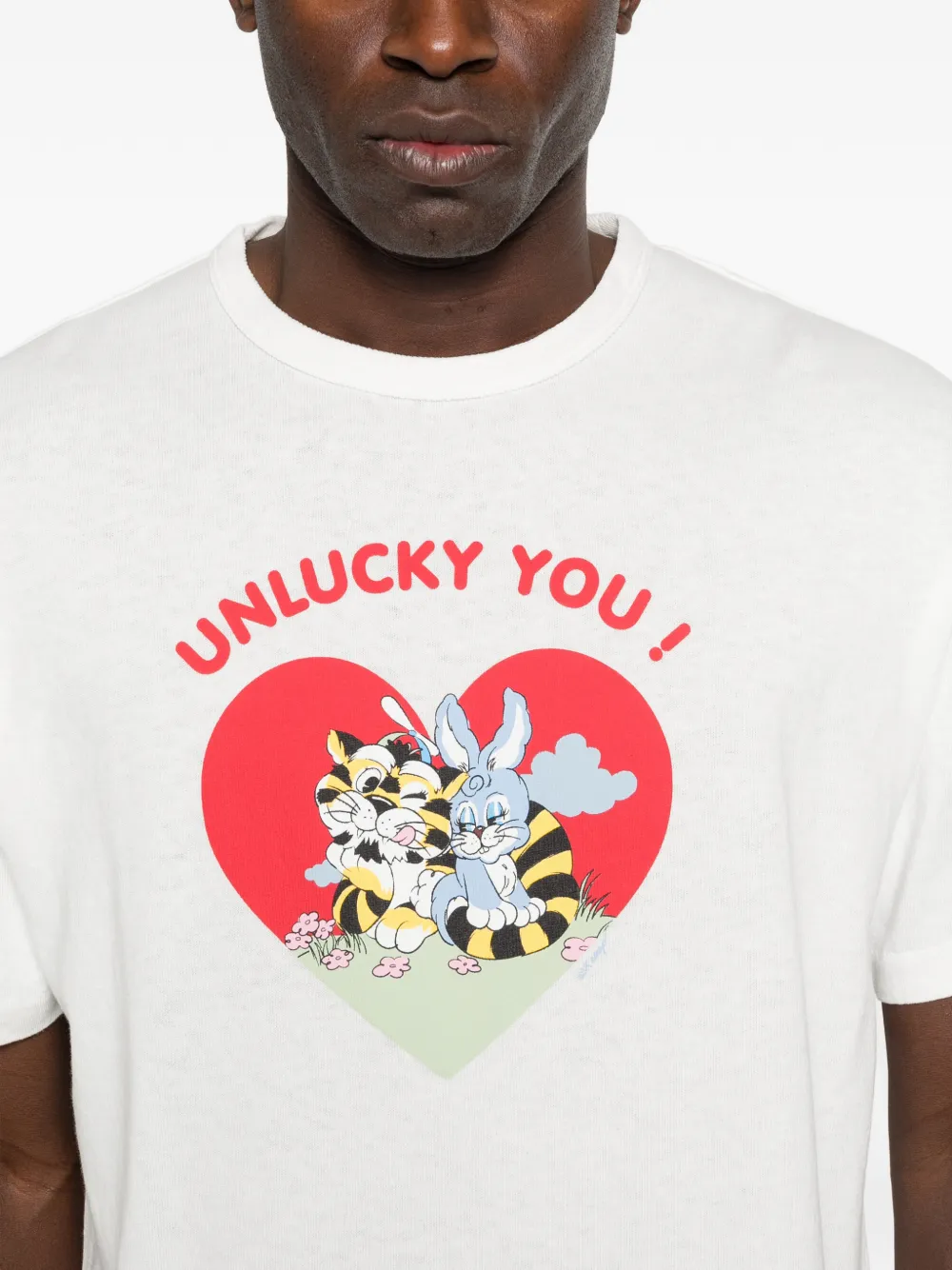 Kenzo T-shirt met hartprint Wit