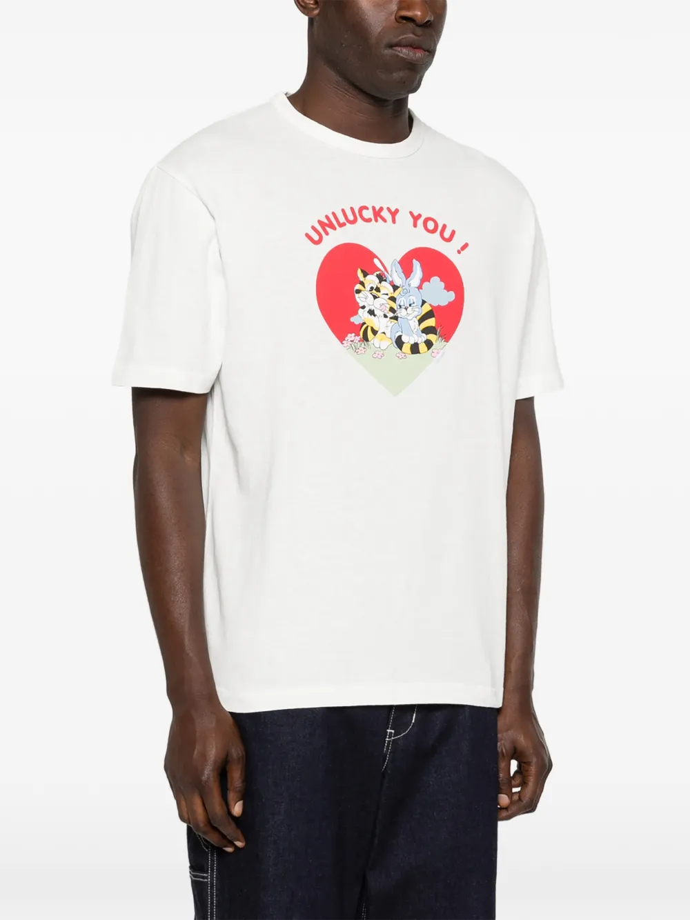 Kenzo T-shirt met hartprint Wit