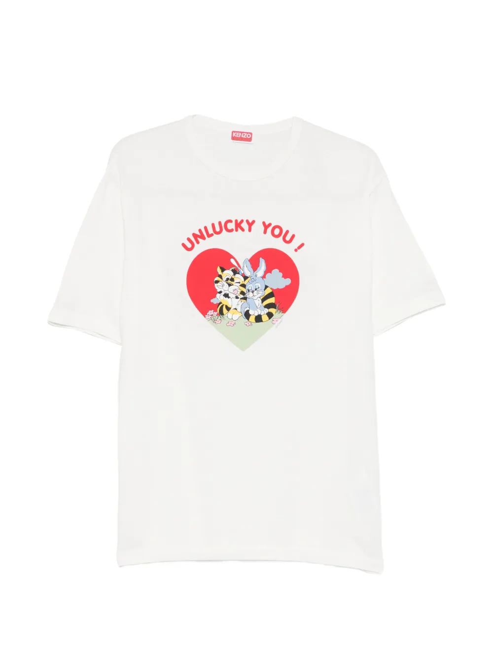 Kenzo heart-print T-shirt - Bianco