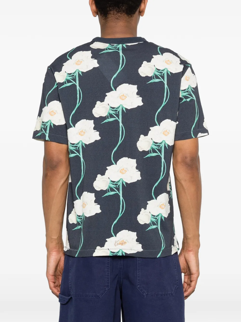 Kenzo Archive Rose katoenen T-shirt Blauw