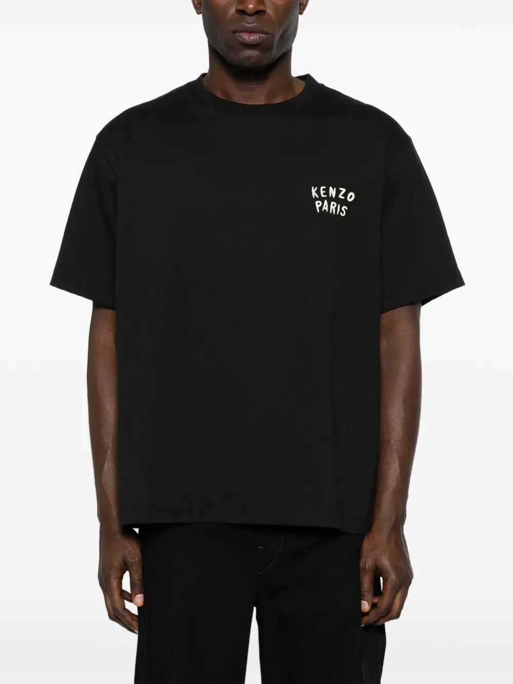 Kenzo T-shirt met geborduurd logo Zwart