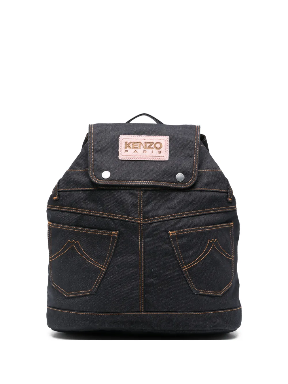 Kenzo logo-patch backpack - Blu