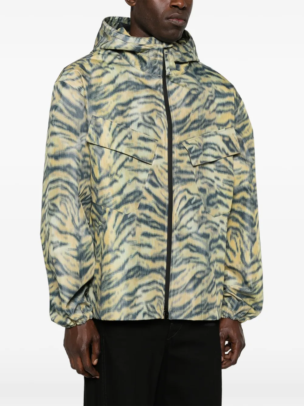 Kenzo Jack met abstracte print Geel