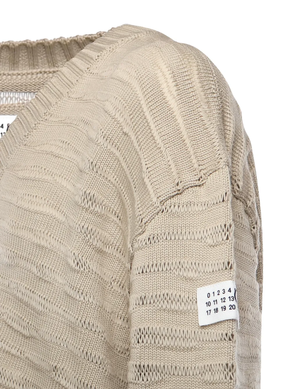  Mm6 Maison Margiela Button Knitted Sweater - Neutrals 