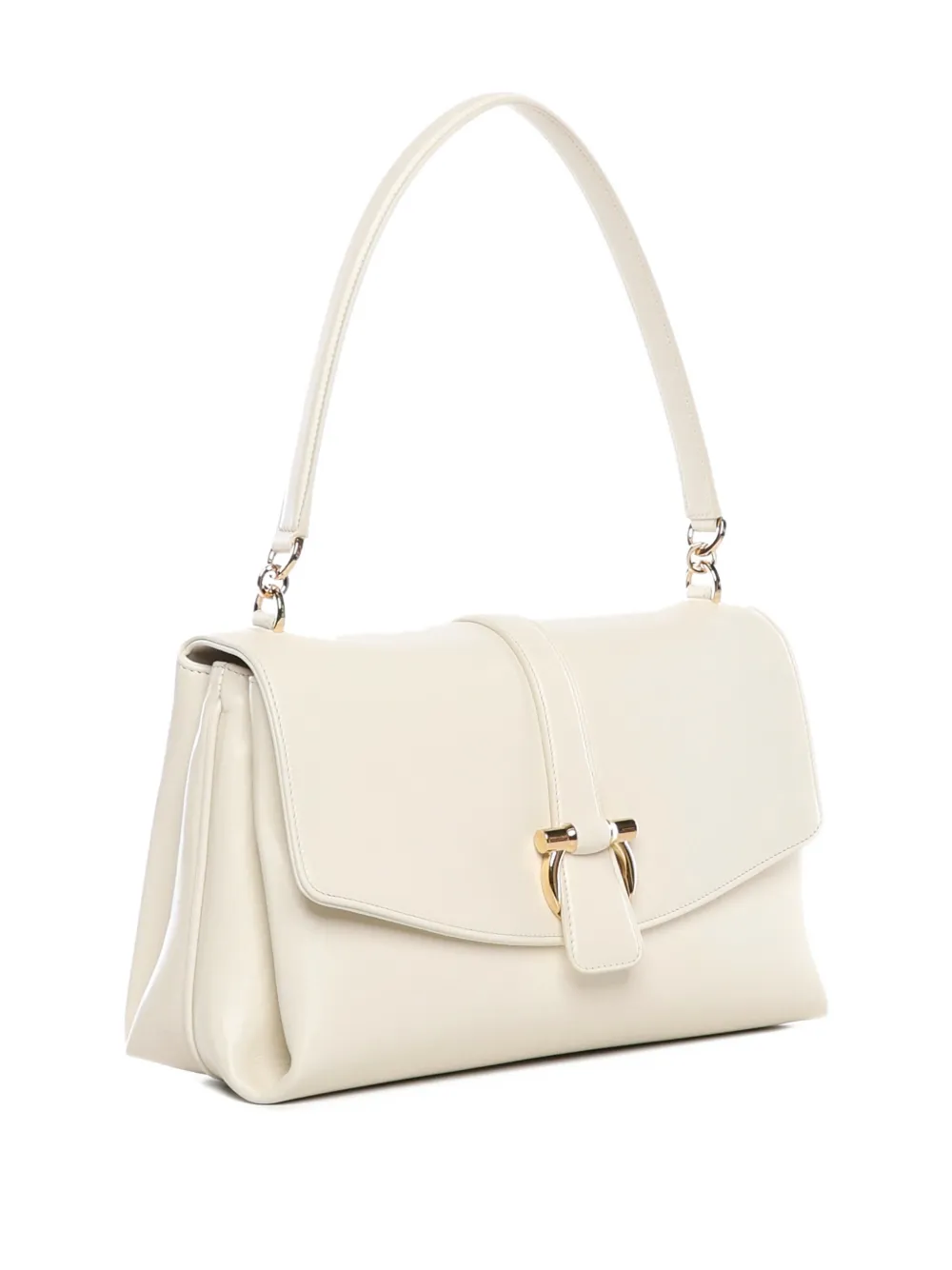 Ferragamo Schoudertas met logogesp Wit